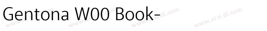 Gentona W00 Book字体转换